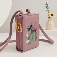 3 Zipper Luxury Cross Body For Women's