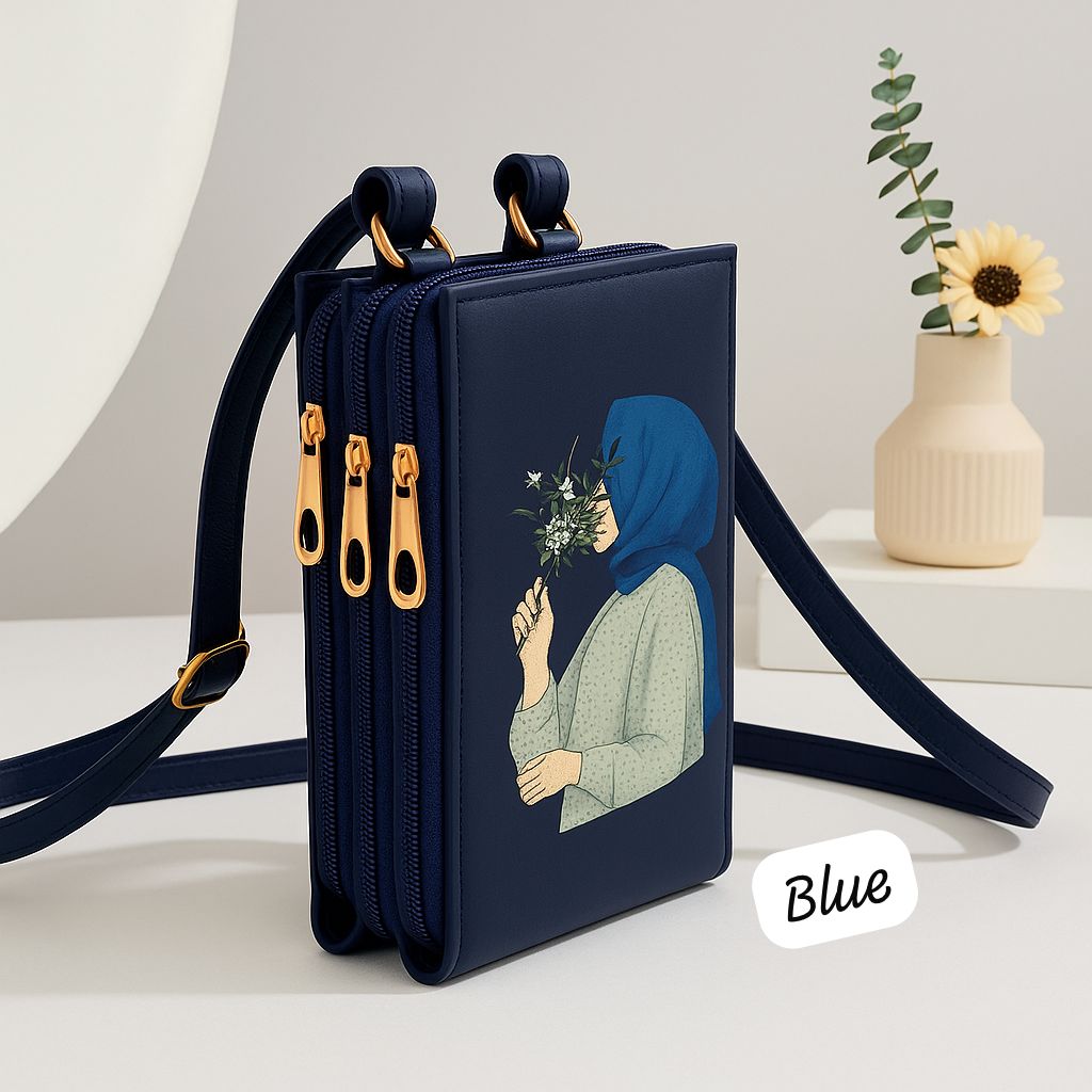 3 Zipper Luxury Cross Body For Women's