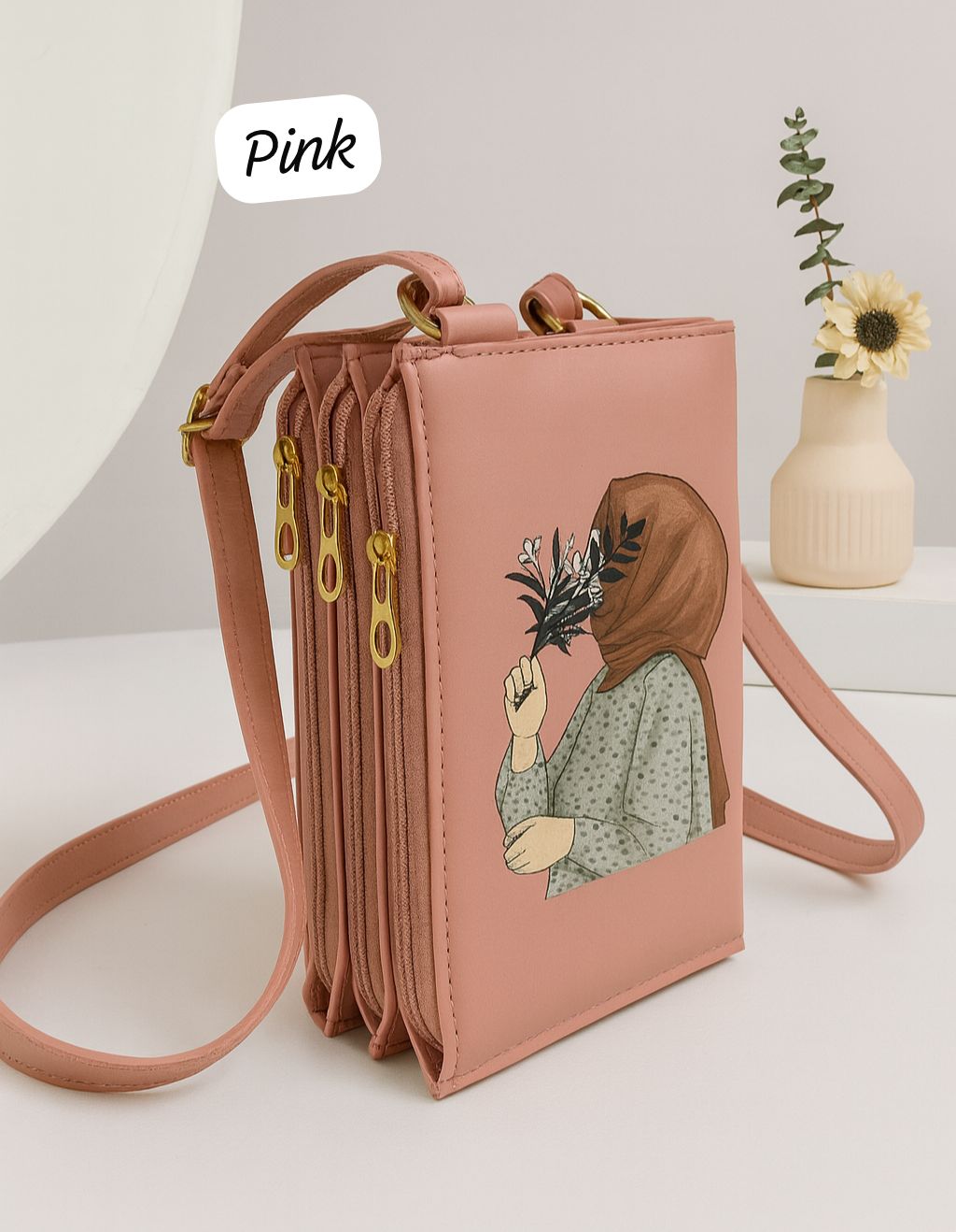 3 Zipper Luxury Cross Body For Women's
