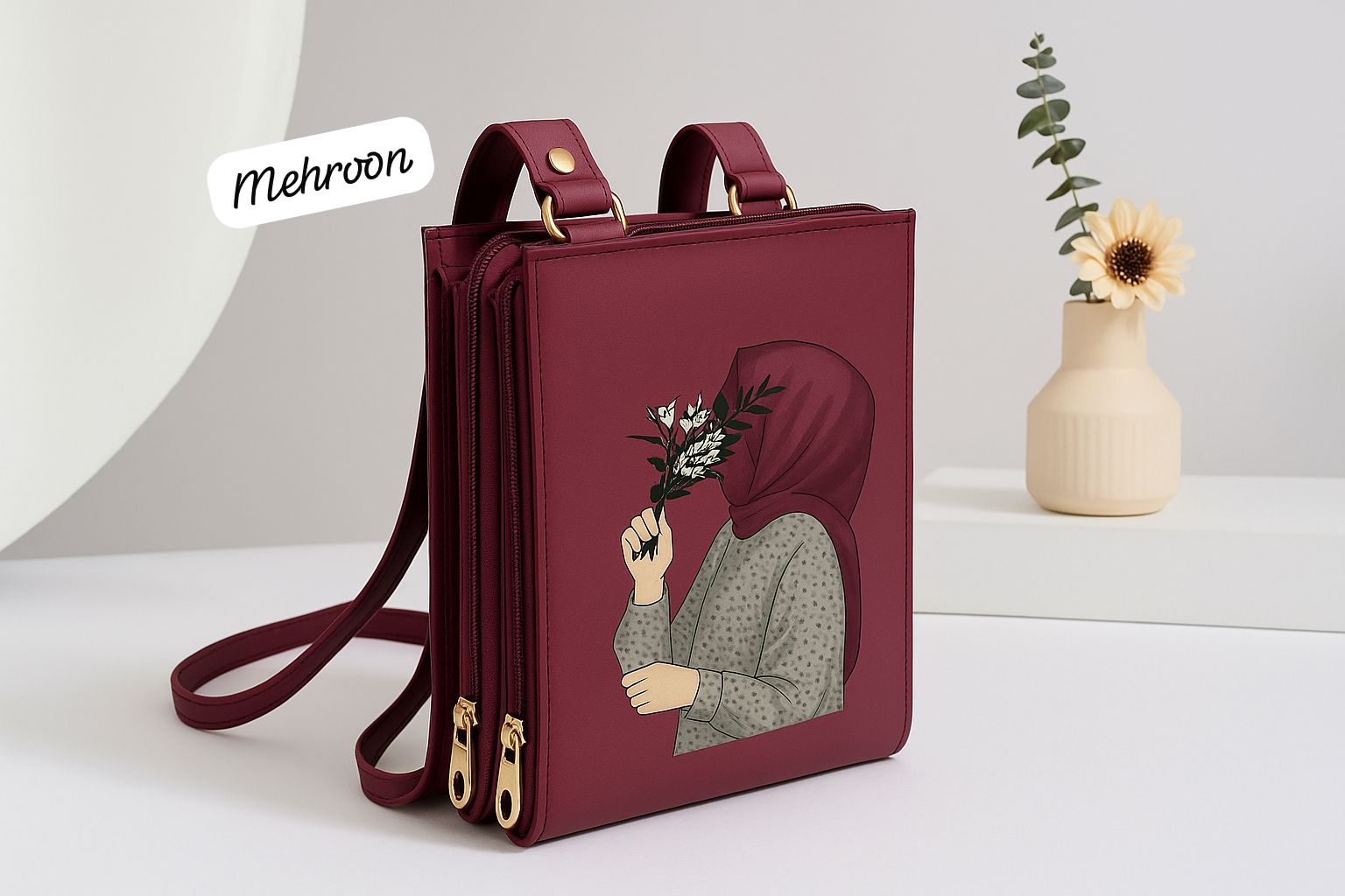 3 Zipper Luxury Cross Body For Women's